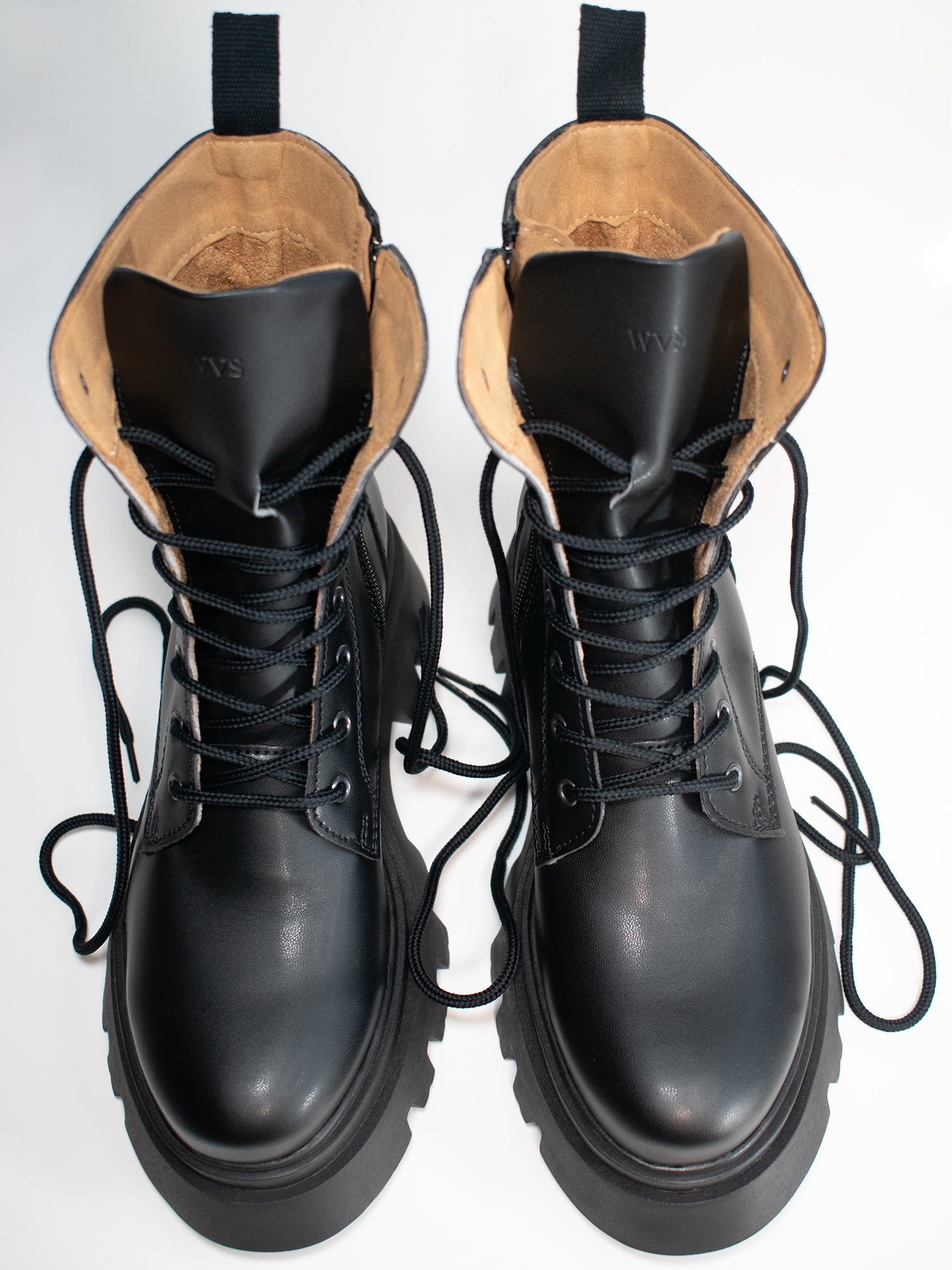 Track Sole 8 Eye Lace-Up Boots | Will's Vegan Store