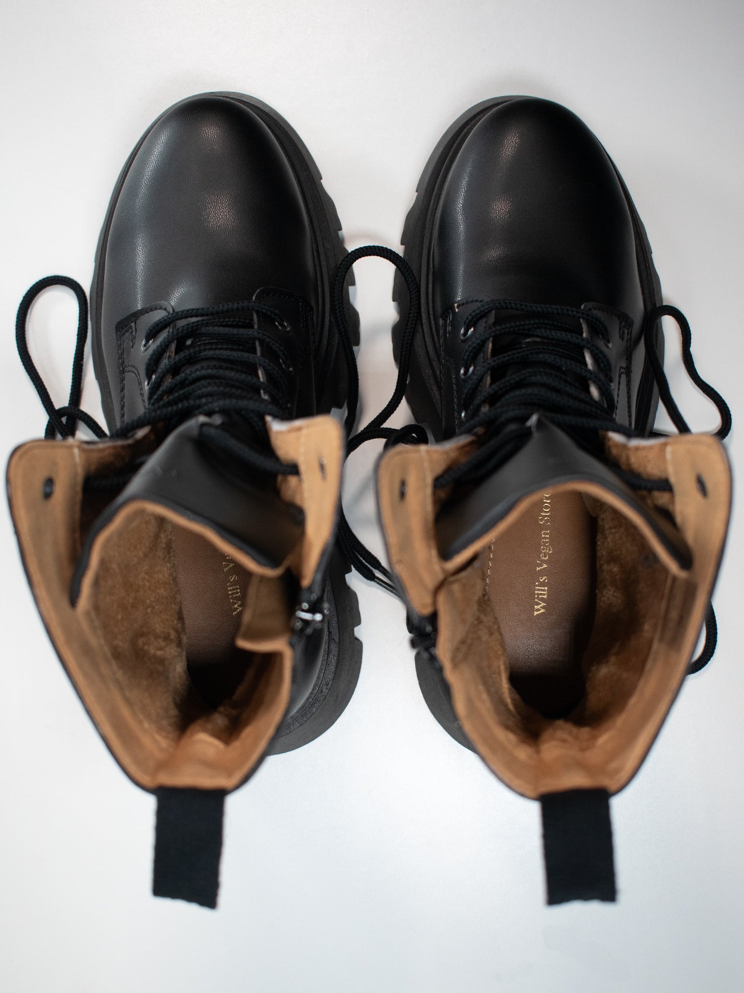 Track Sole 8 Eye Lace-Up Boots | Will's Vegan Store