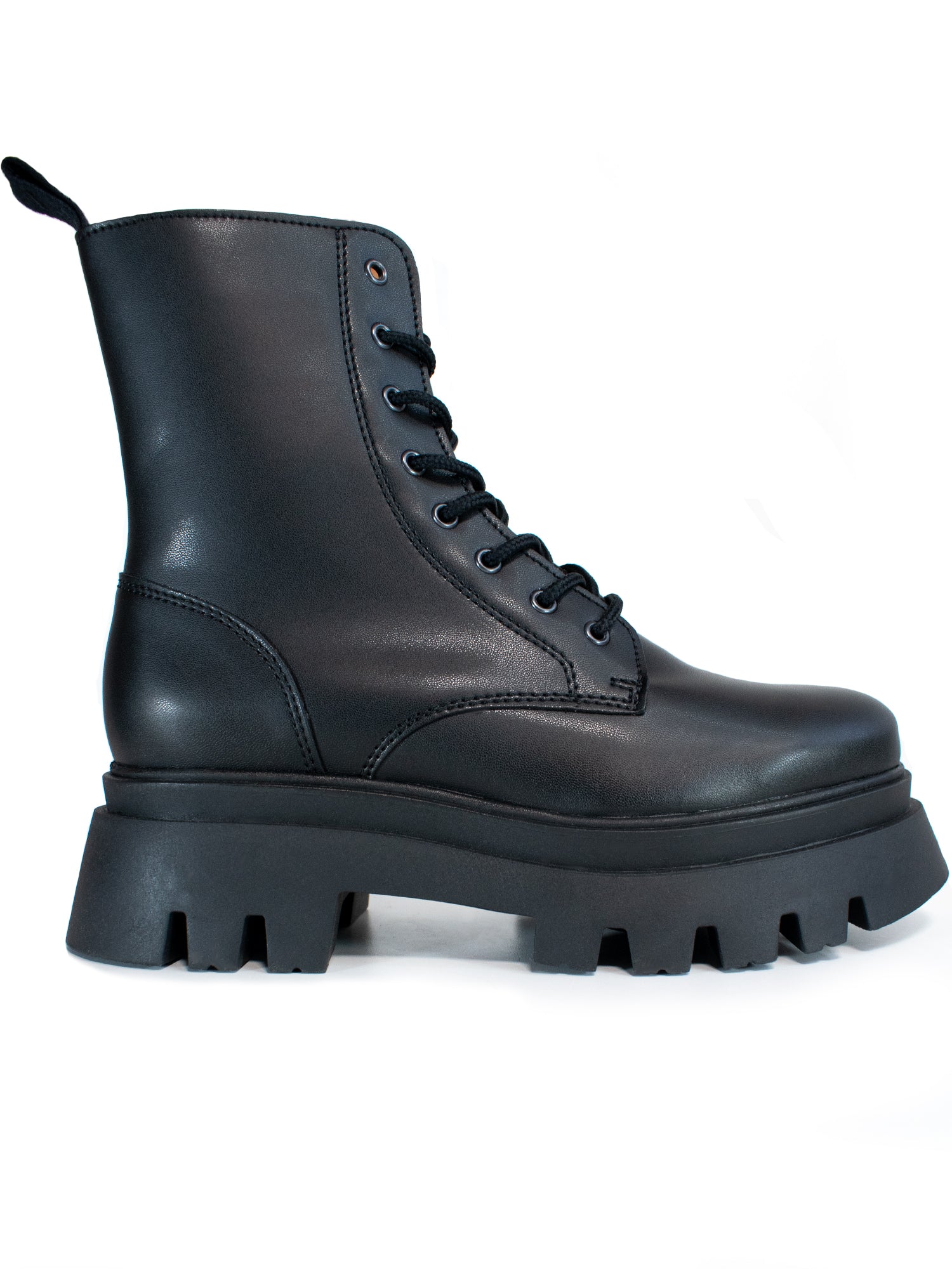 Track Sole 8 Eye Lace-Up Boots | Will's Vegan Store
