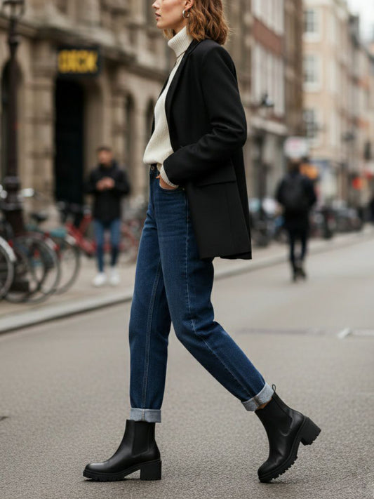 Track Sole Booties | Vegan Boots