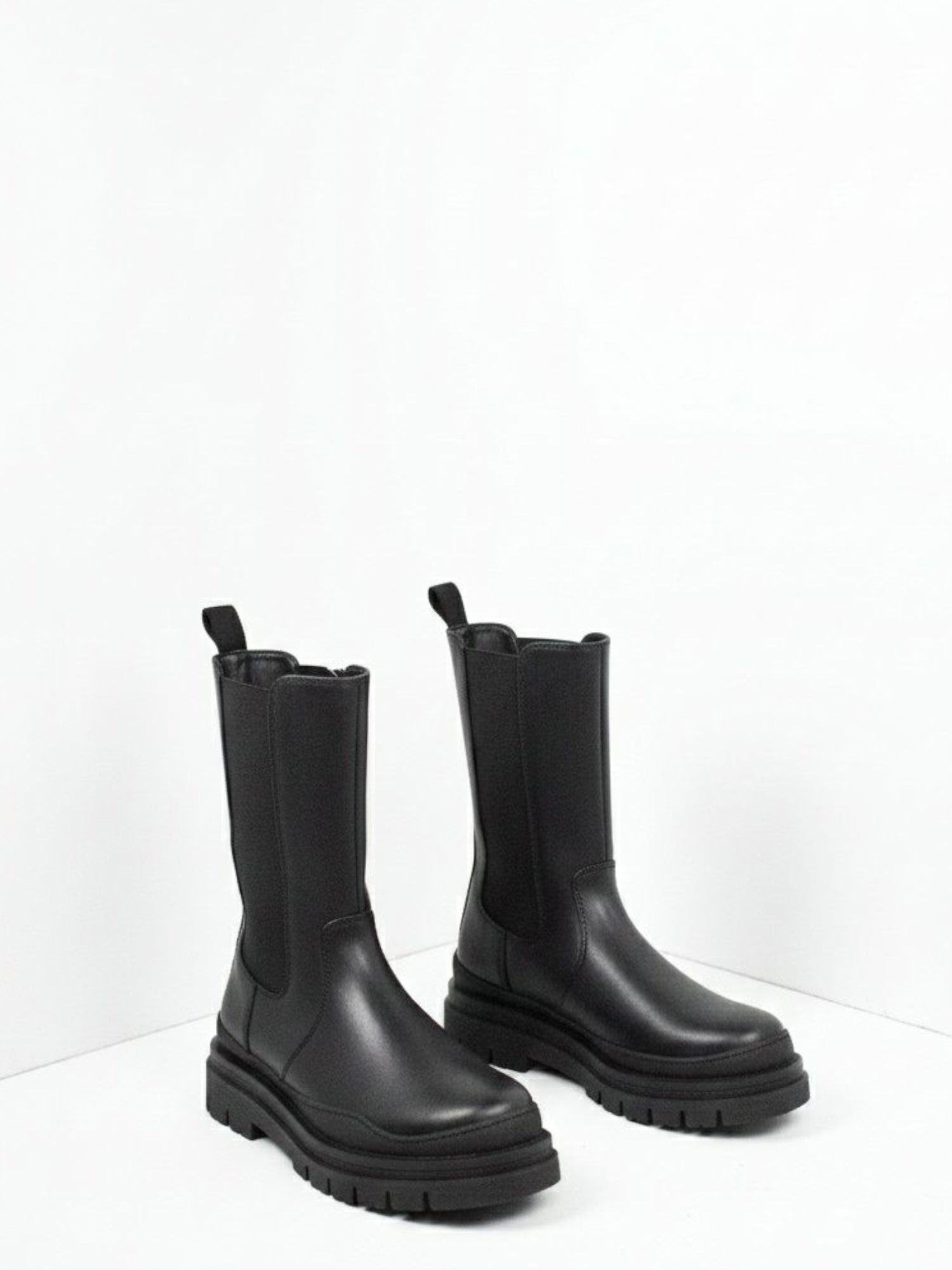 Track Sole Chelsea Mid Height Boots | Will's Vegan Store
