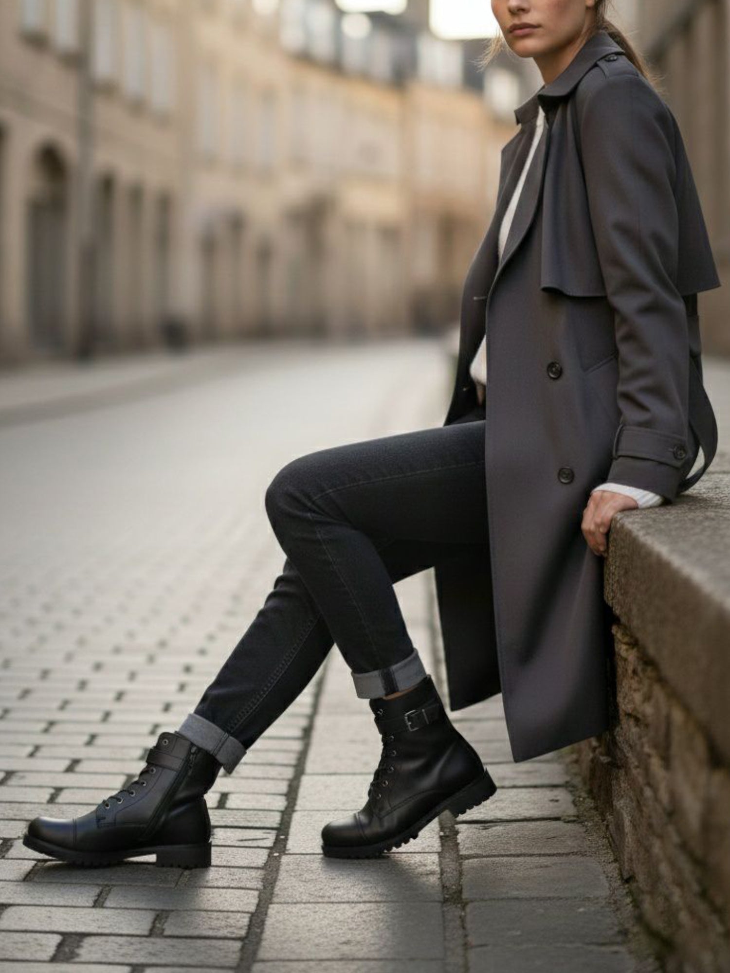 Vegan Women's Buckled Work Boots | Will's Vegan Store