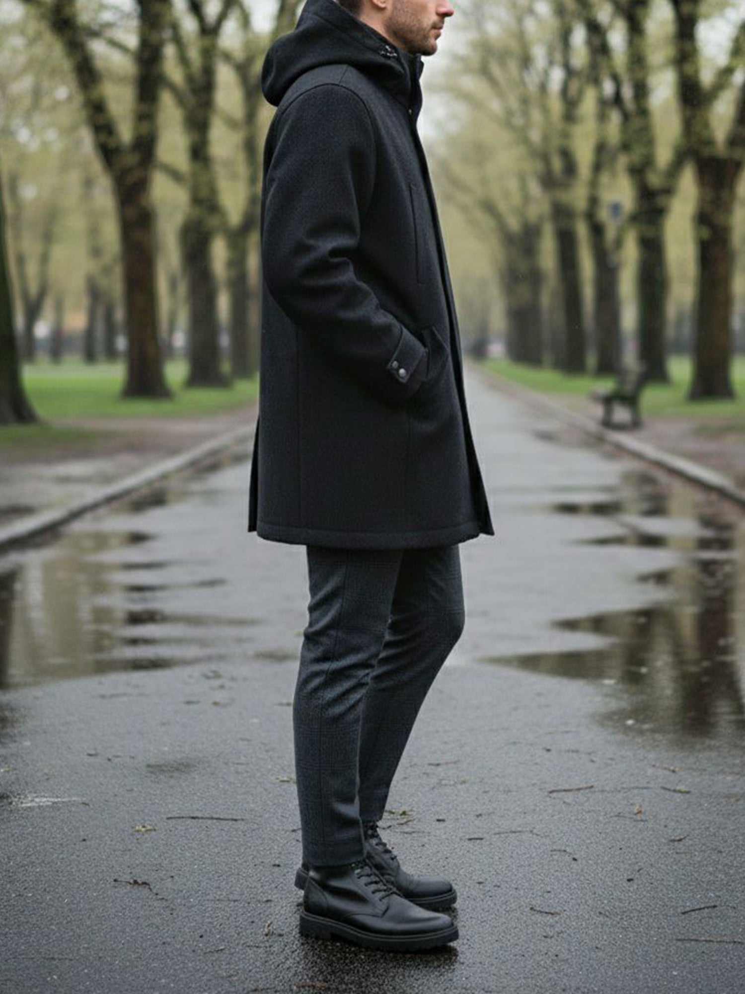 Vegan Wool Hooded Coat | Will's Vegan Store