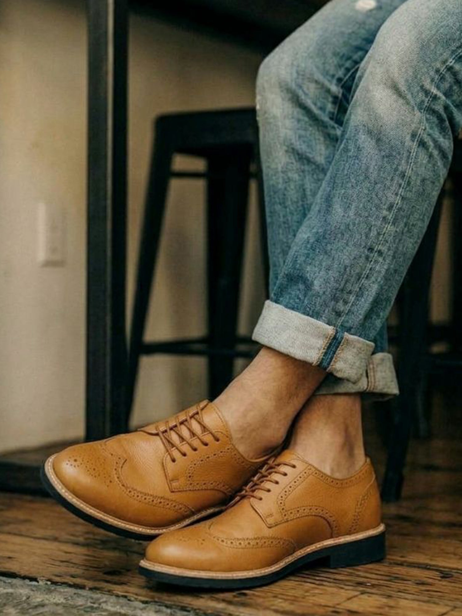 vegan leather dress shoes men Men's Signature Brogues | Brogues chunky loafers men