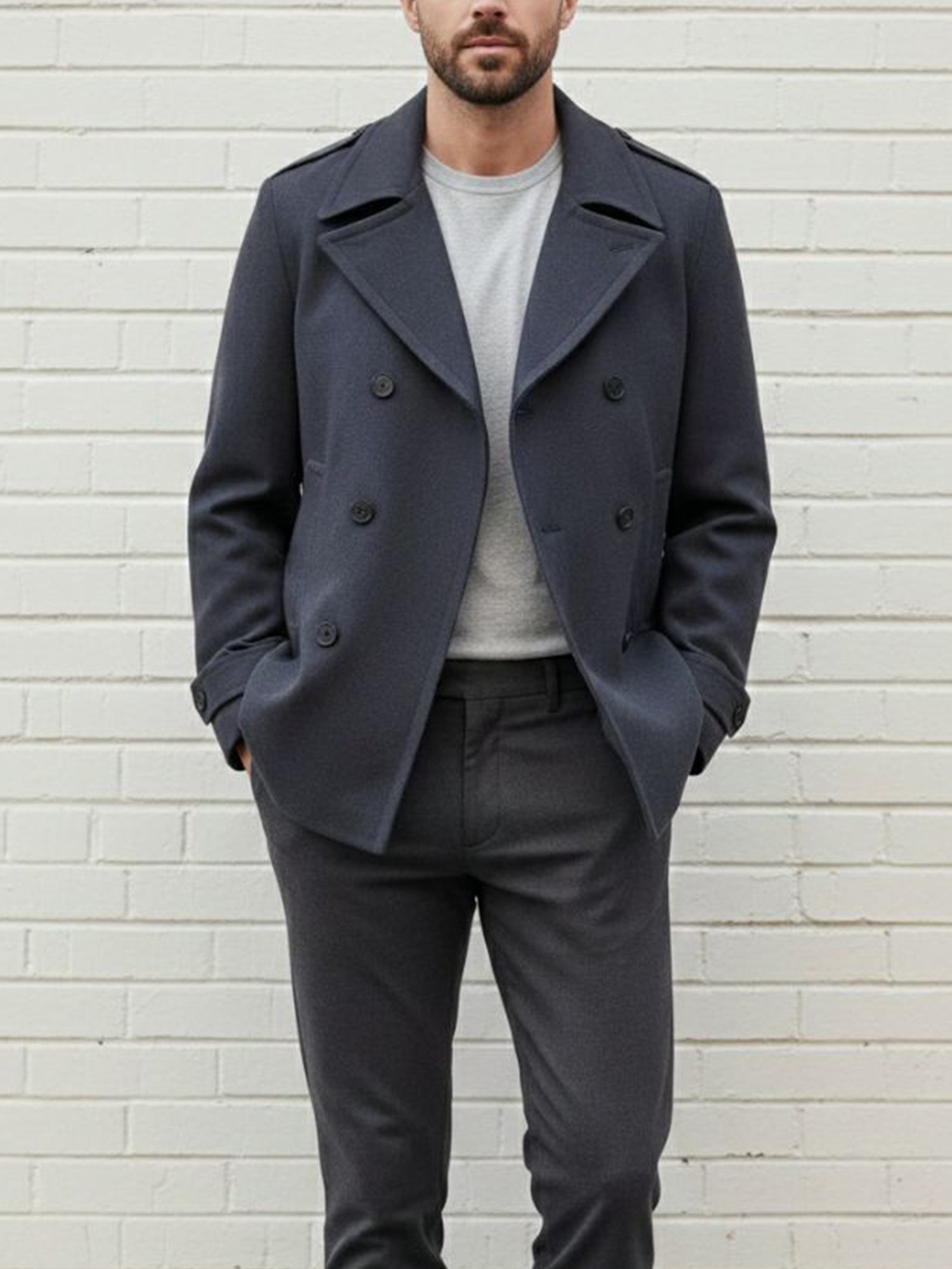 Men's Vegan Pea Coat | Made in Italy | Will's Vegan Shoes