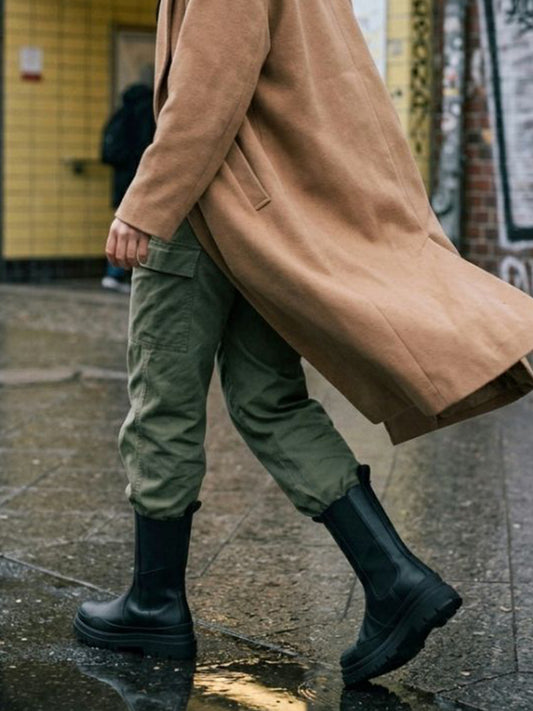 Track Sole Chelsea Mid-Height Boots