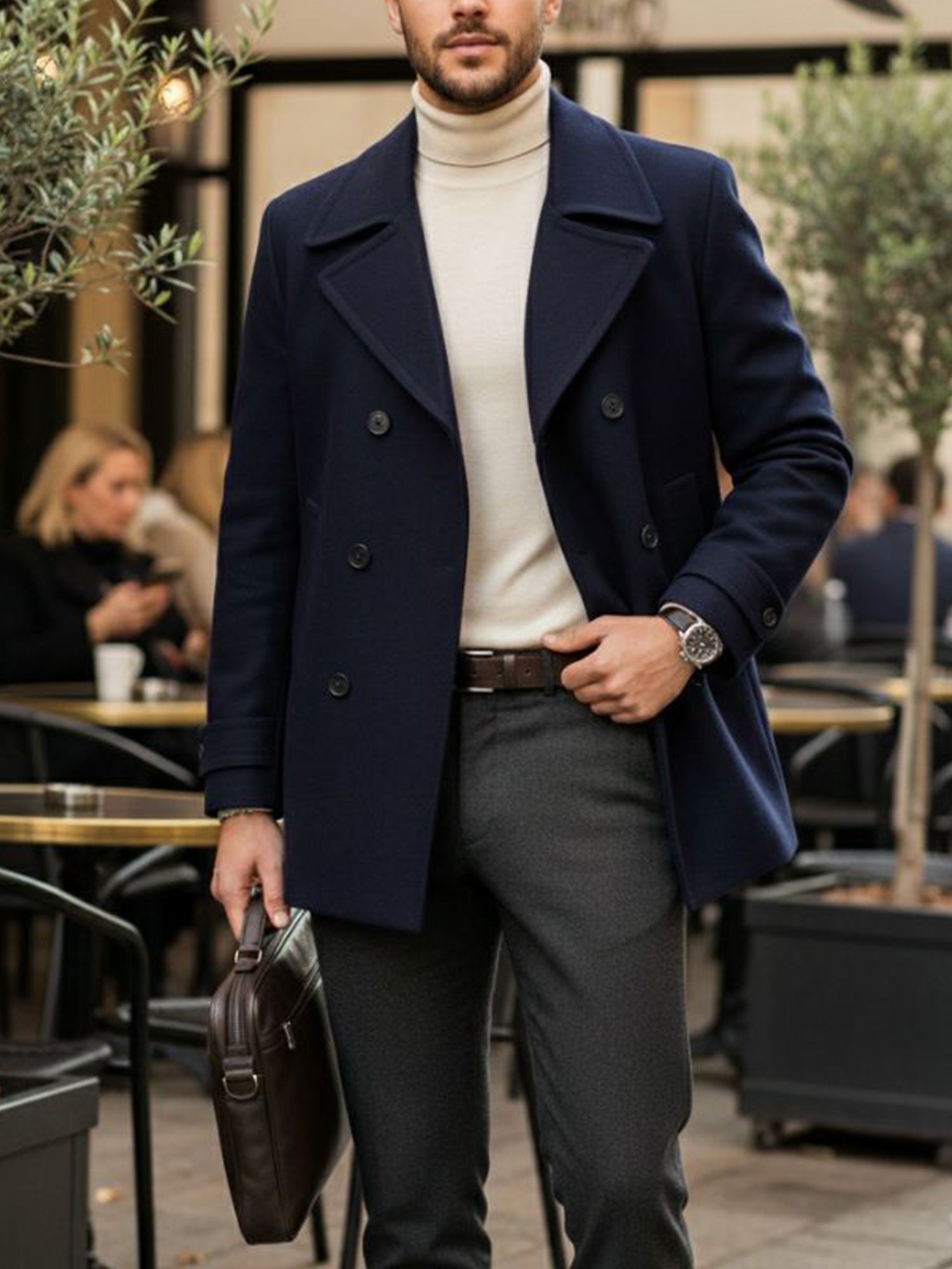 Vegan Men's Pea Coat | Will's Vegan Store