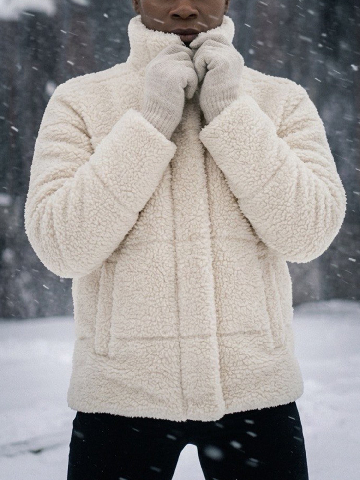 Recycled Teddy Puffer Jacket