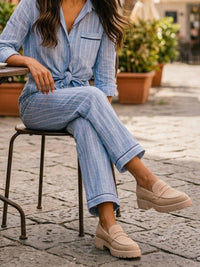 Track Sole Vegan Suede Loafers