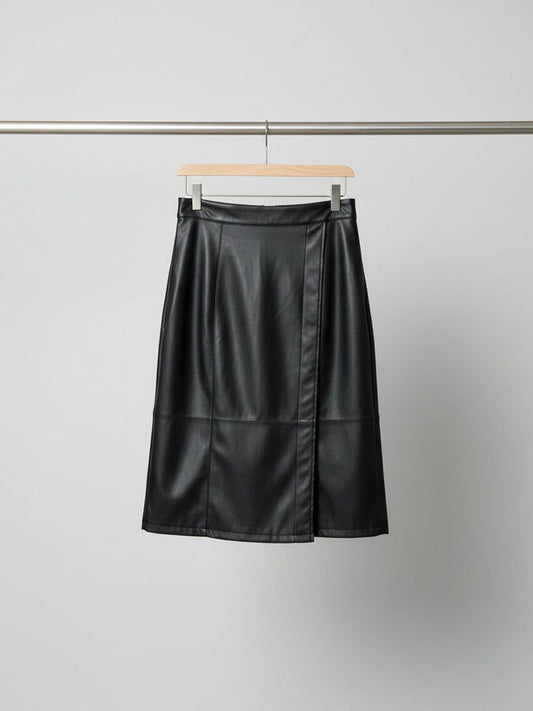 Vegan Leather Wrap Sarong Skirt | Vegan Skirts