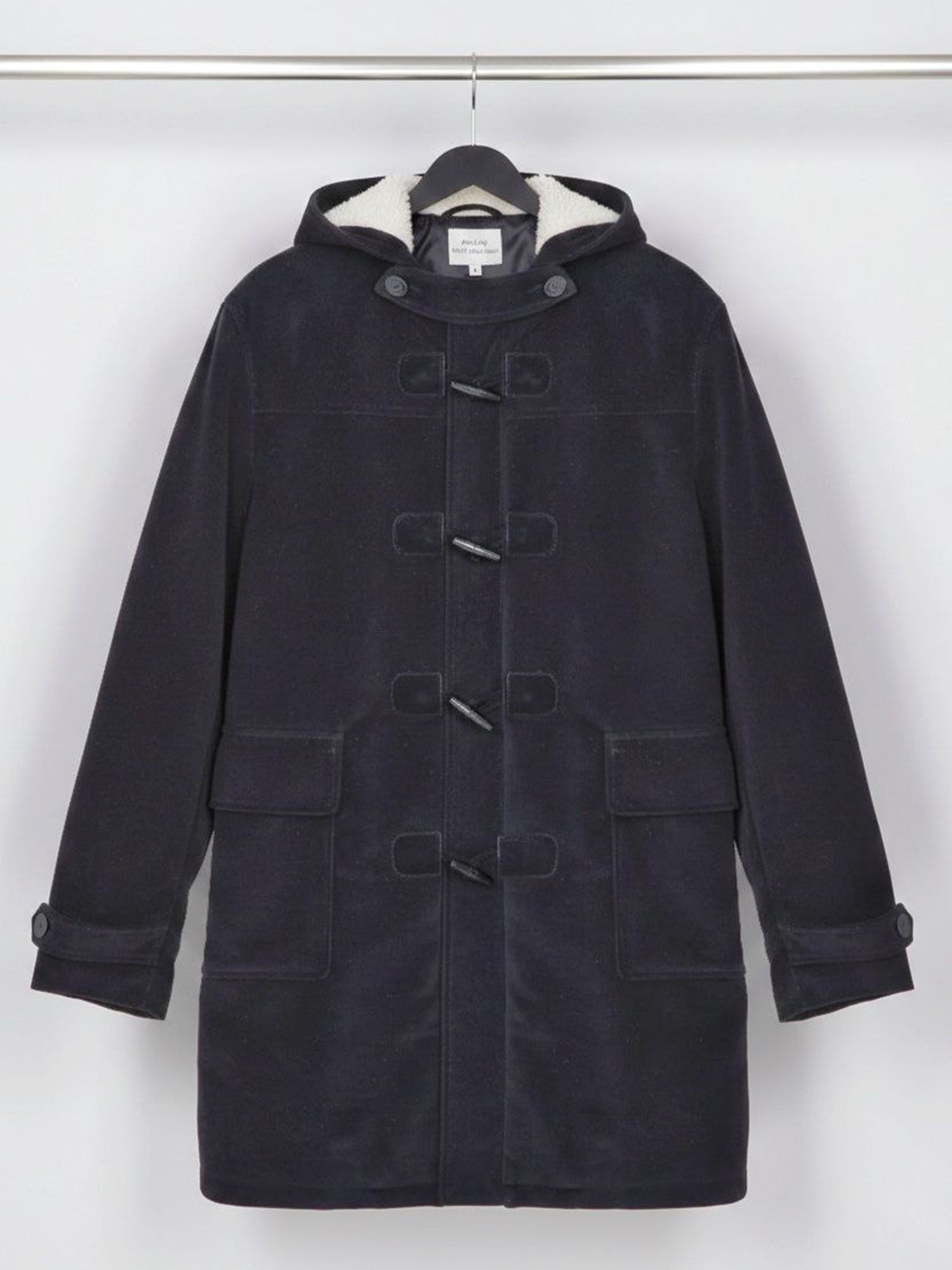 Vegan Women's Wool Duffle Coat With Recycled Vegan Shearling | Will's Vegan Store