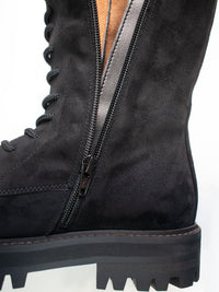 Lace-Up Vegan Suede High Boots | Will's Vegan Store