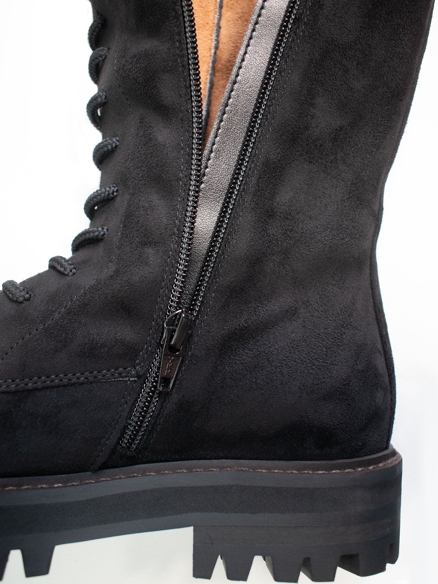 Lace-Up Vegan Suede High Boots | Will's Vegan Store