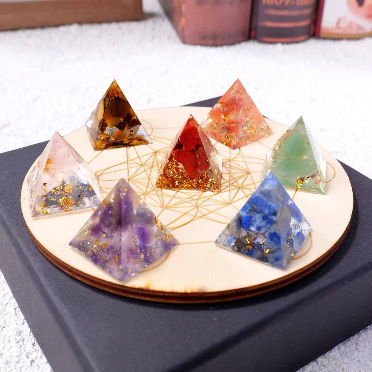Crystolver Pyramid Chakra Crystal Set | Will's Vegan Store