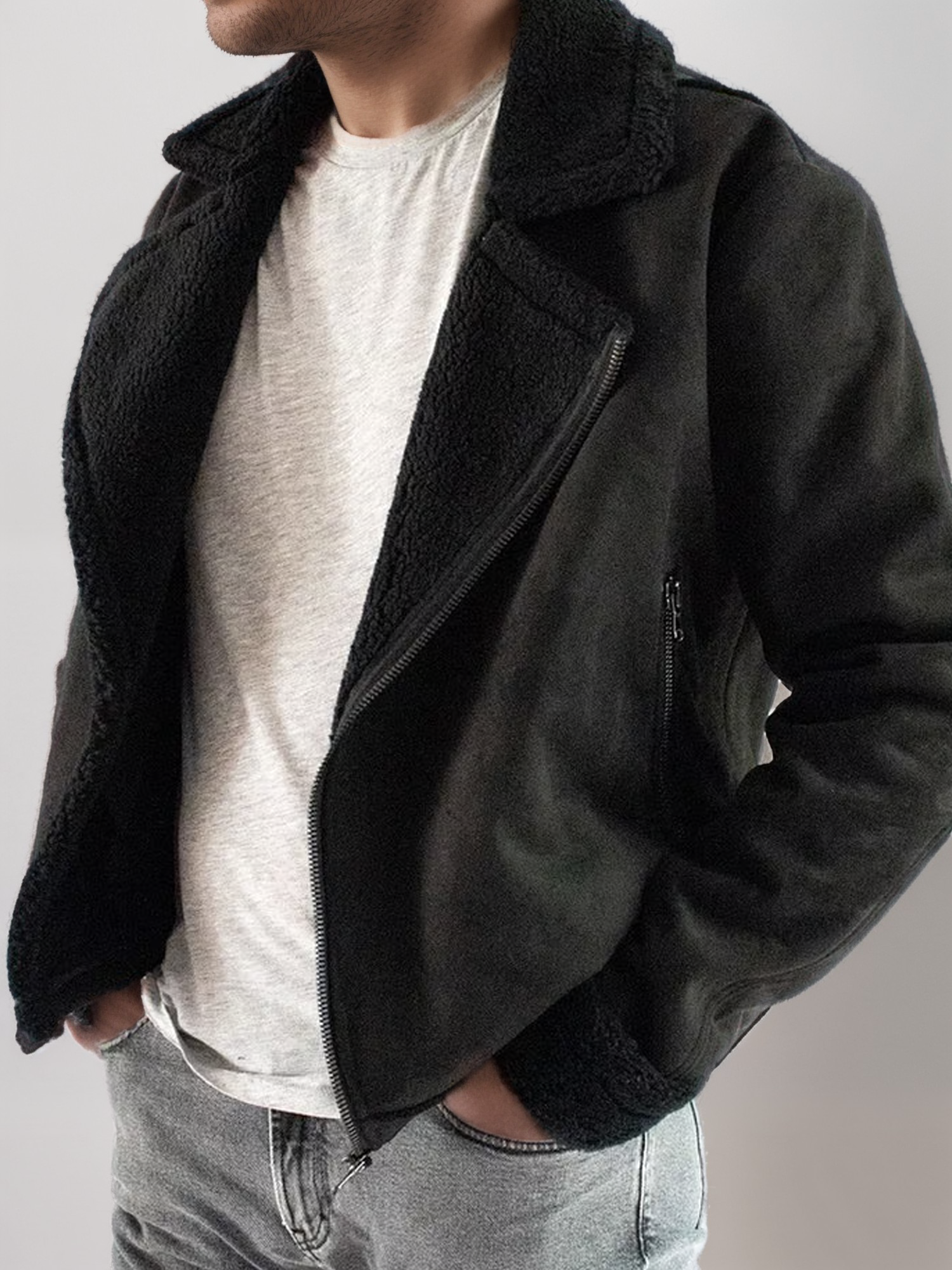 Men's Recycled Vegan Shearling Aviator | Will's Vegan Store
