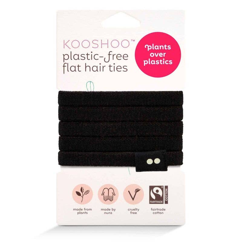 ecoLiving KOOSHOO Plastic Free Hair Ties - 5 Pack