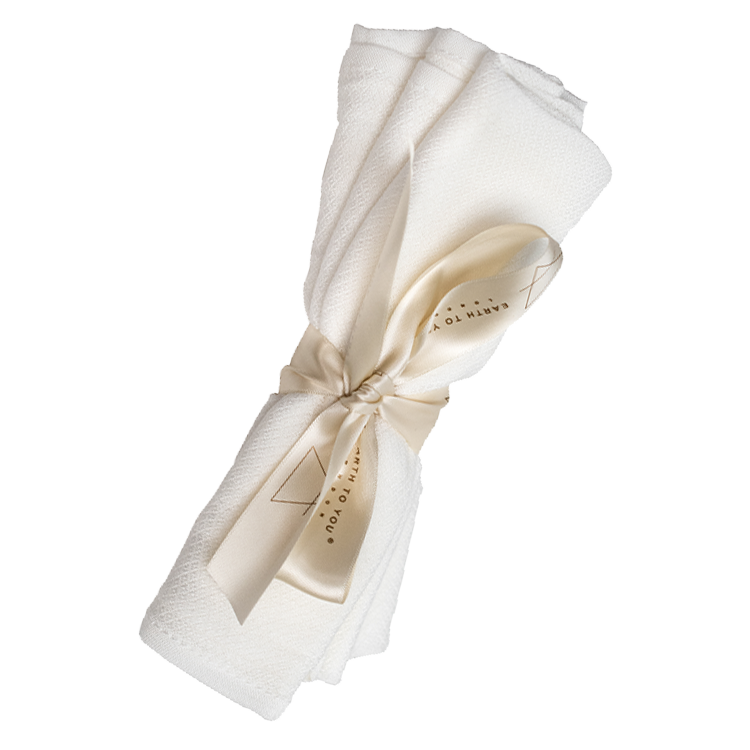 Earth To You London Pack of 4 Bamboo Muslin Face Cloths