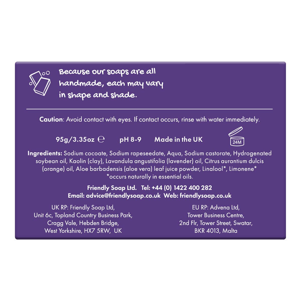 Friendly Soap Orange Lavender Shaving Bar | Will's Vegan Store