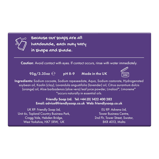 Friendly Soap Orange & Lavender Shaving Bar | 