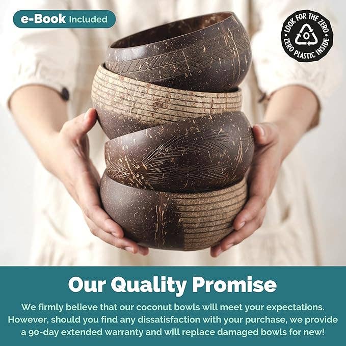 Jungle Culture Coconut Bowls - Jumbo Bowl & Spoon Combo (Cosmos)