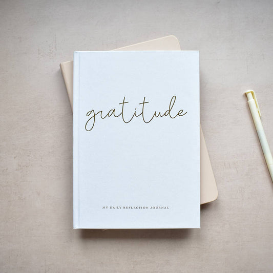Gratitude Gold Foiled Journal - Daily reflection Journal | 