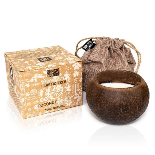 Jungle Culture Coconut Shell Candle w/ Gift Bag (Multiple Scents Available) | 