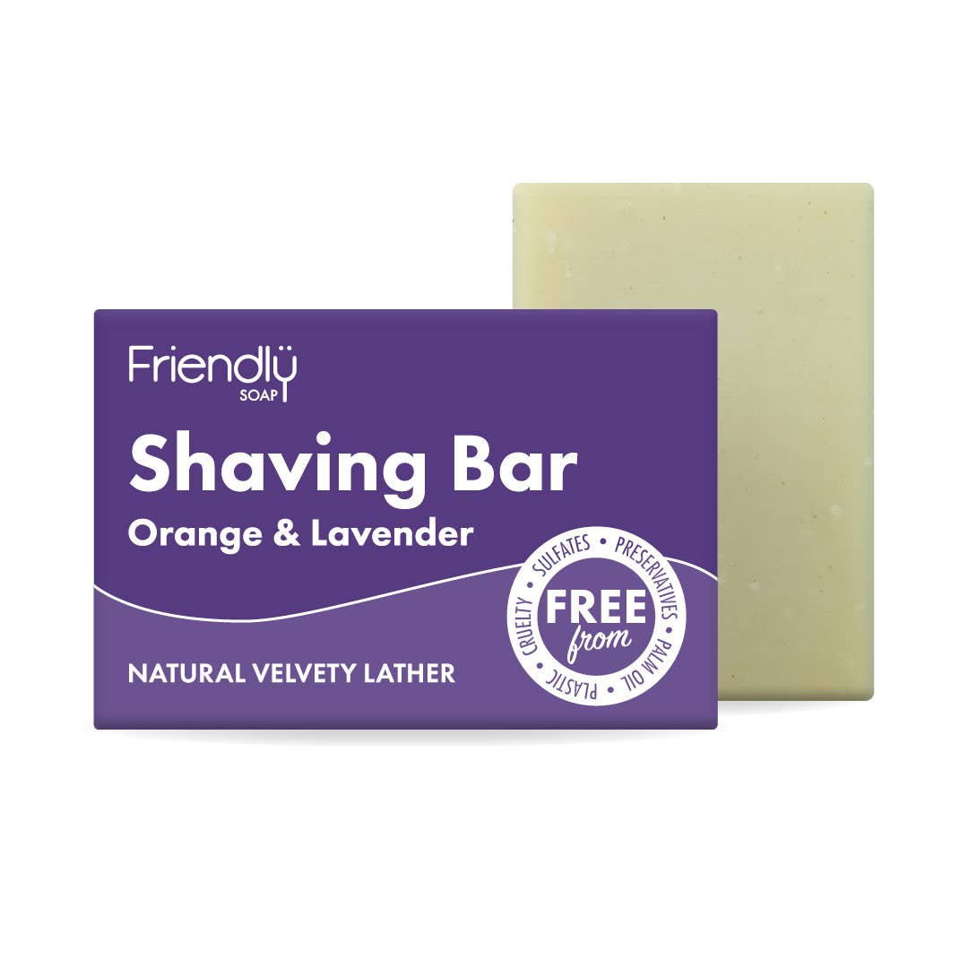 Friendly Soap Orange Lavender Shaving Bar | Will's Vegan Store