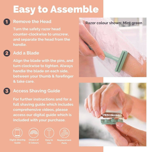 Jungle Culture Rose Gold & Black Reusable Safety Razors (5 Year Warranty) | 