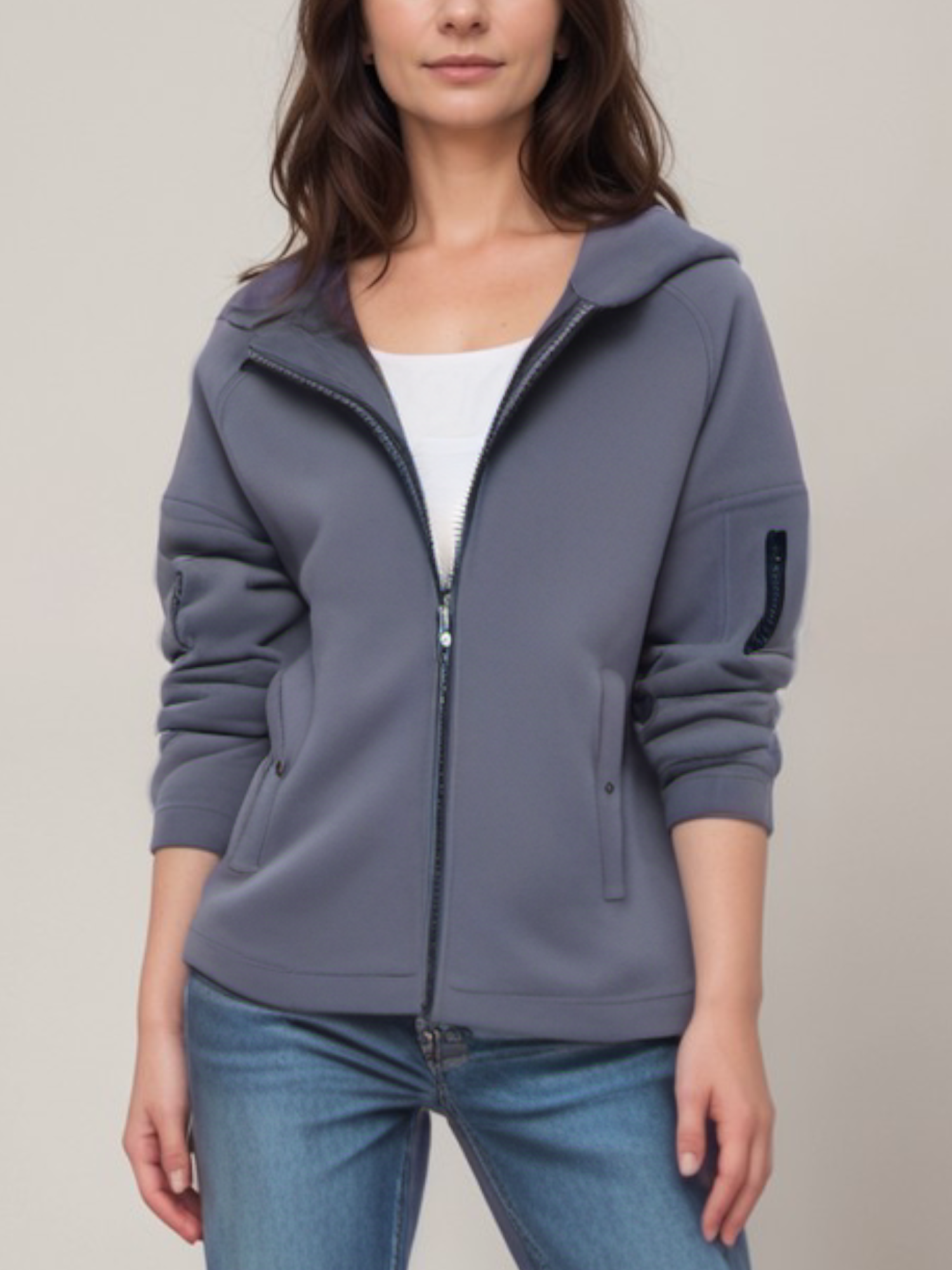 Vegan Women's Recycled Zip Through Hooded Fleece | Will's Vegan Store