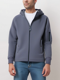 Vegan Men's Recycled Zip Through Hooded Fleece | Will's Vegan Store