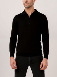 Vegan Men's Recycled Long Sleeve Polo | Will's Vegan Store