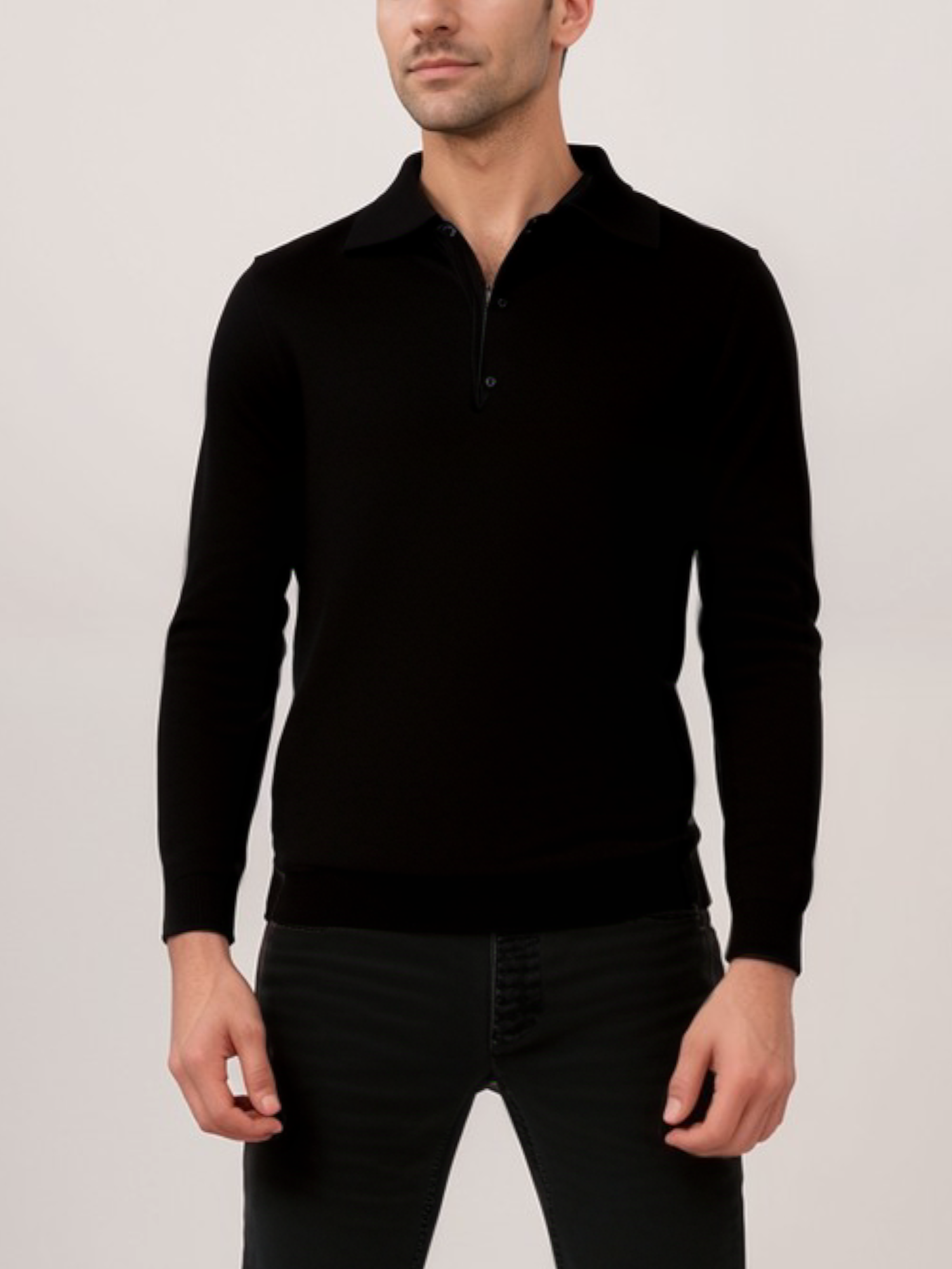 Vegan Men's Recycled Long Sleeve Polo | Will's Vegan Store