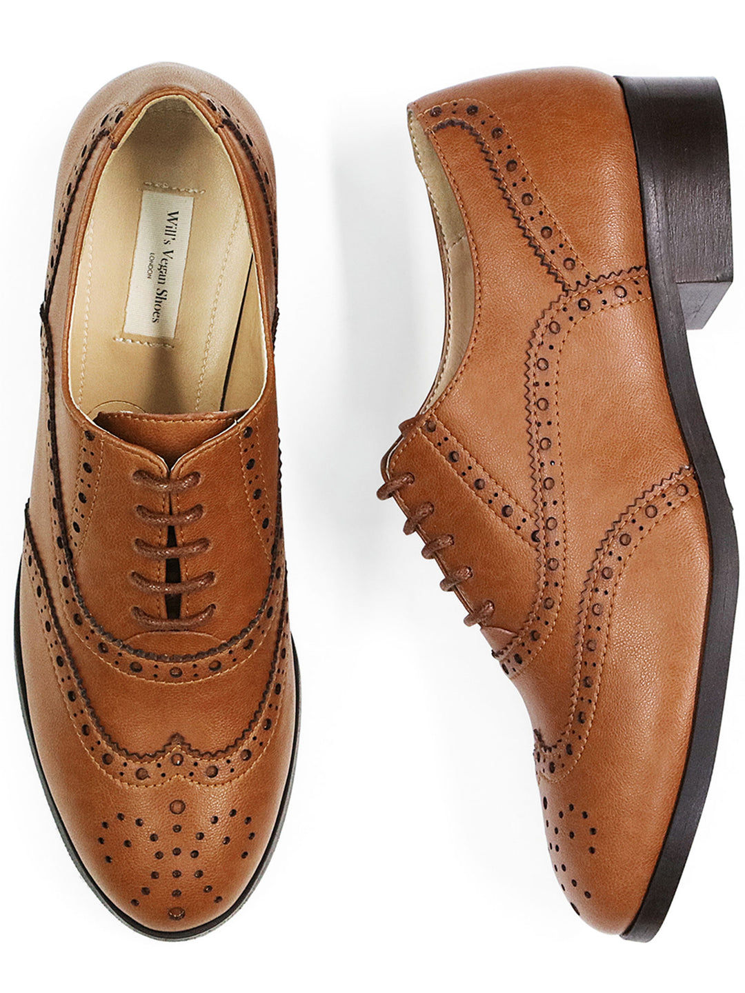 Vegan Men's Wide Fit Oxford Brogues Will's Vegan Store
