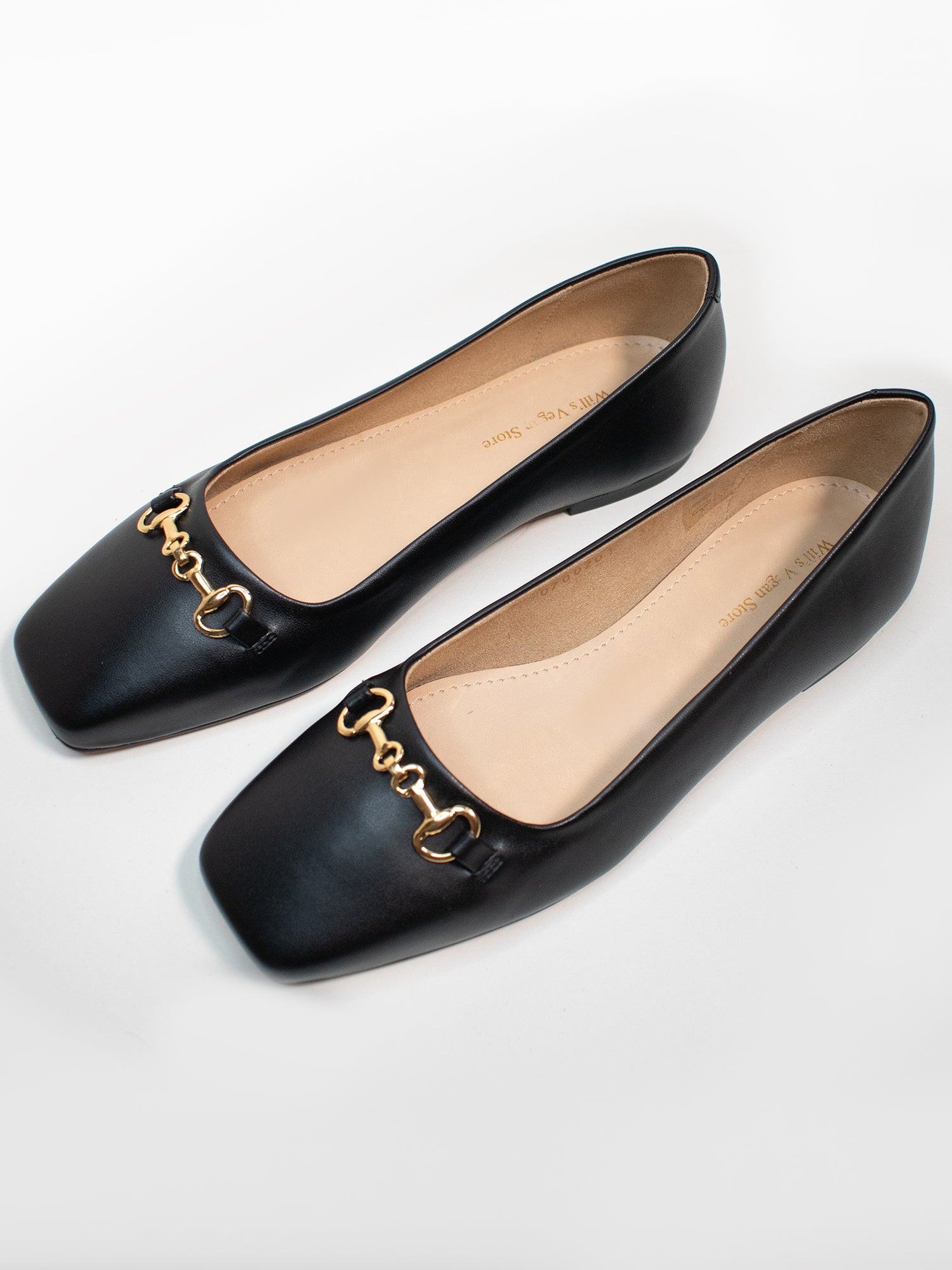 Vegan black flats sales