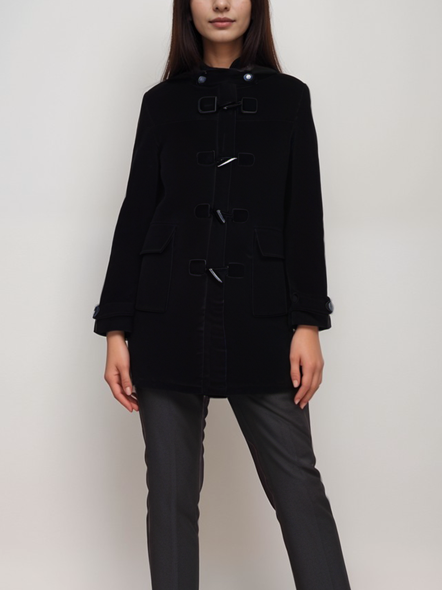 Vegan Women's Wool Duffle Coat With Recycled Vegan Shearling | Will's Vegan Store