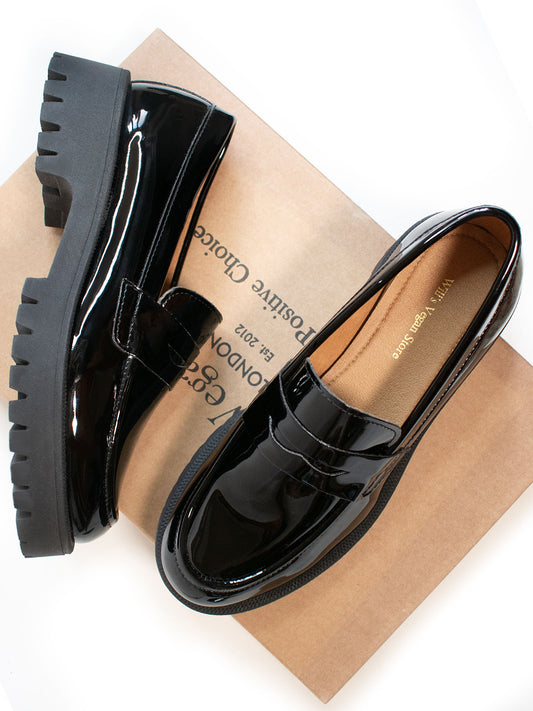 Track Sole Penny Loafers | Vegan Loafers