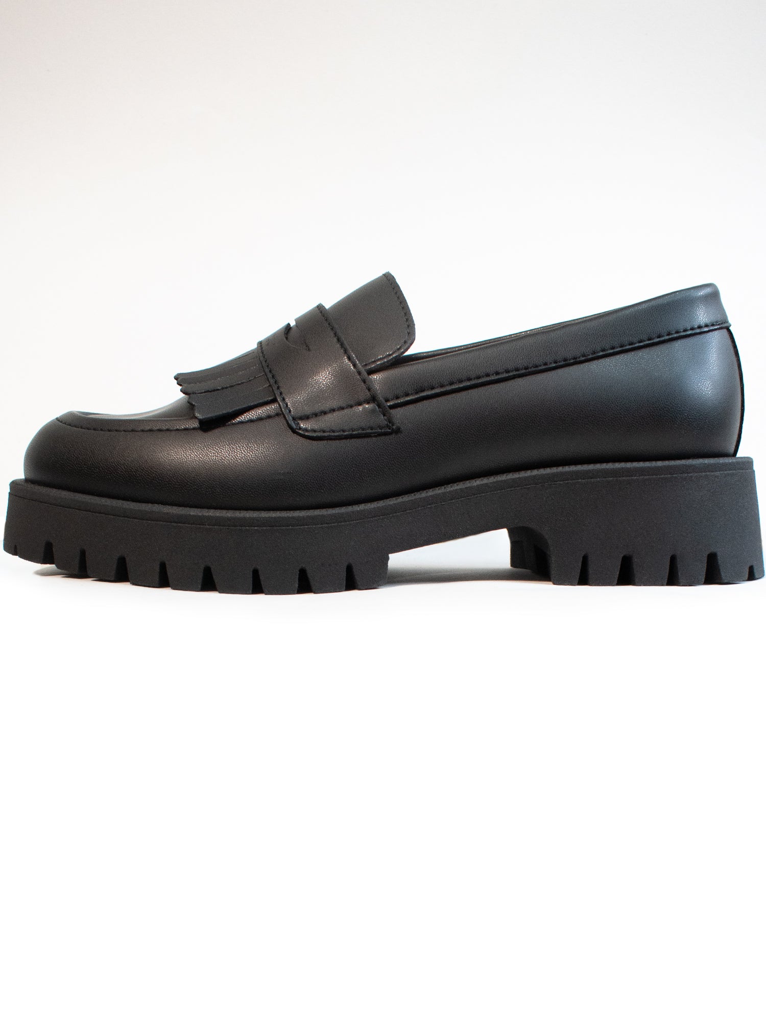 Track Sole Fringe Loafers | Will's Vegan Store