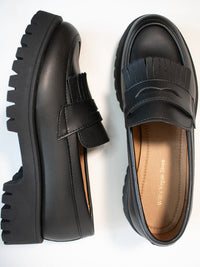 Track Sole Fringe Loafers | Will's Vegan Store