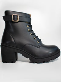 Lace-Up Track Sole Booties | Will's Vegan Store