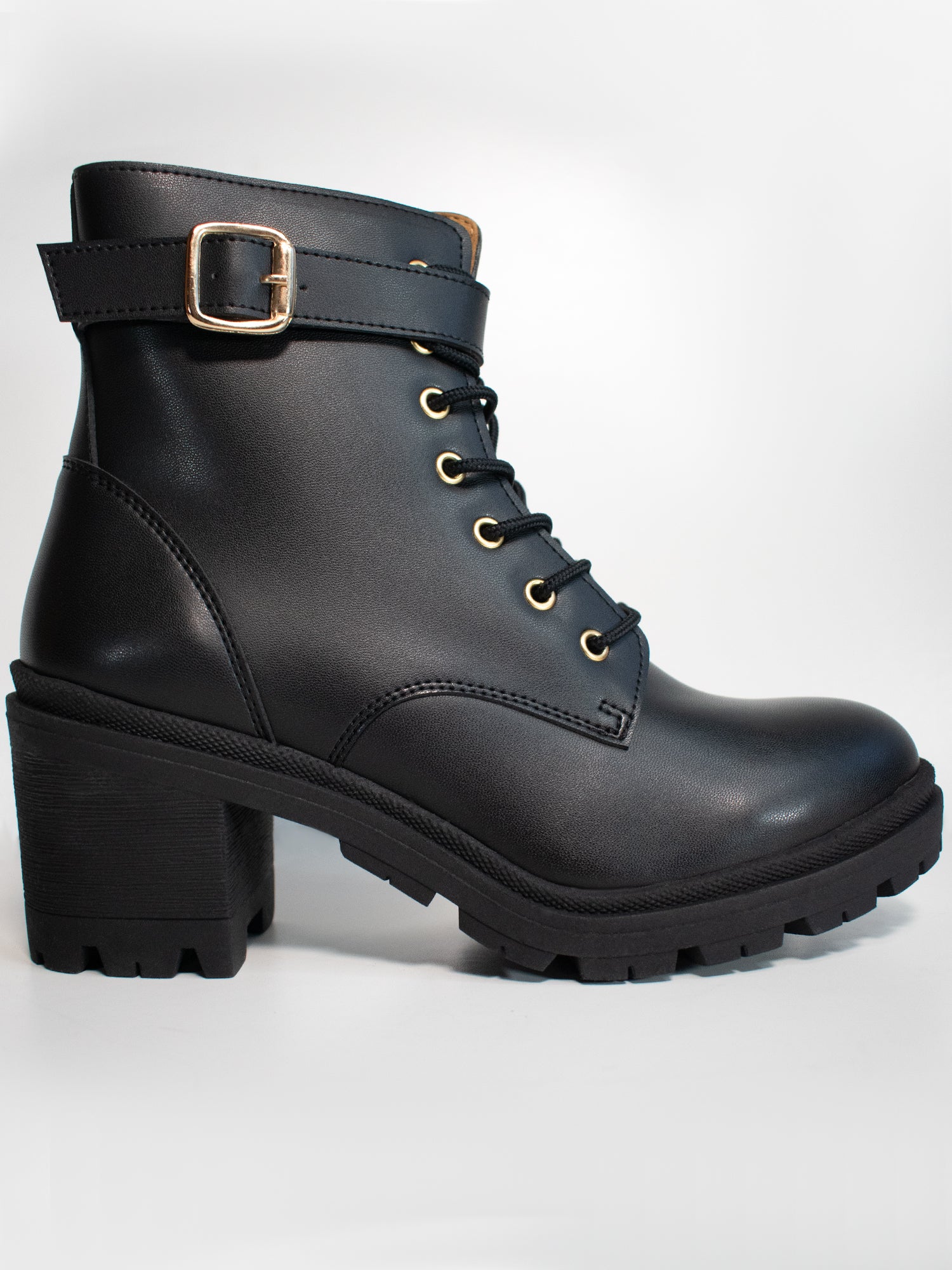 Lace-Up Track Sole Booties | Will's Vegan Store
