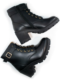 Lace-Up Track Sole Booties | Will's Vegan Store
