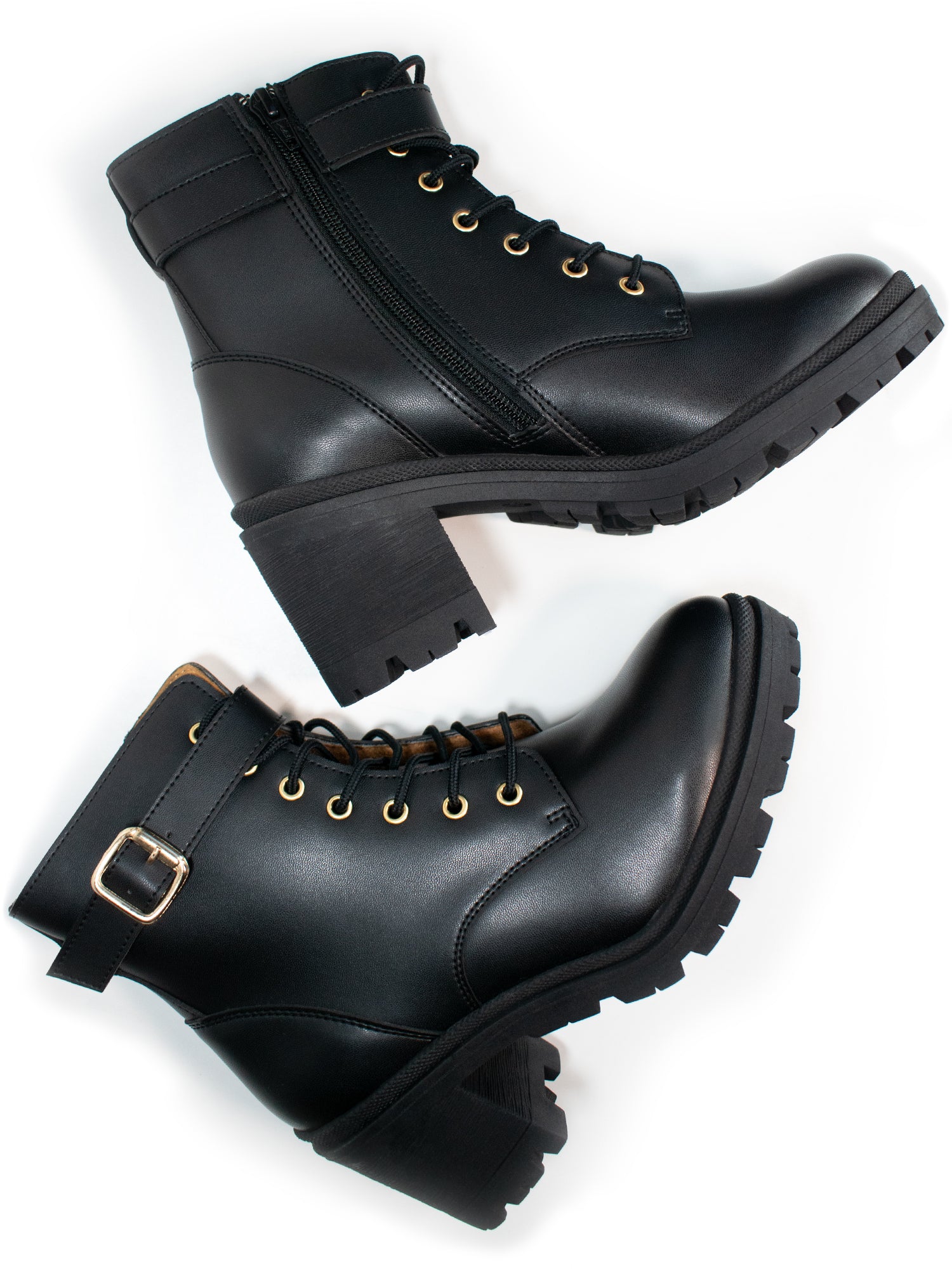 Lace-Up Track Sole Booties | Will's Vegan Store