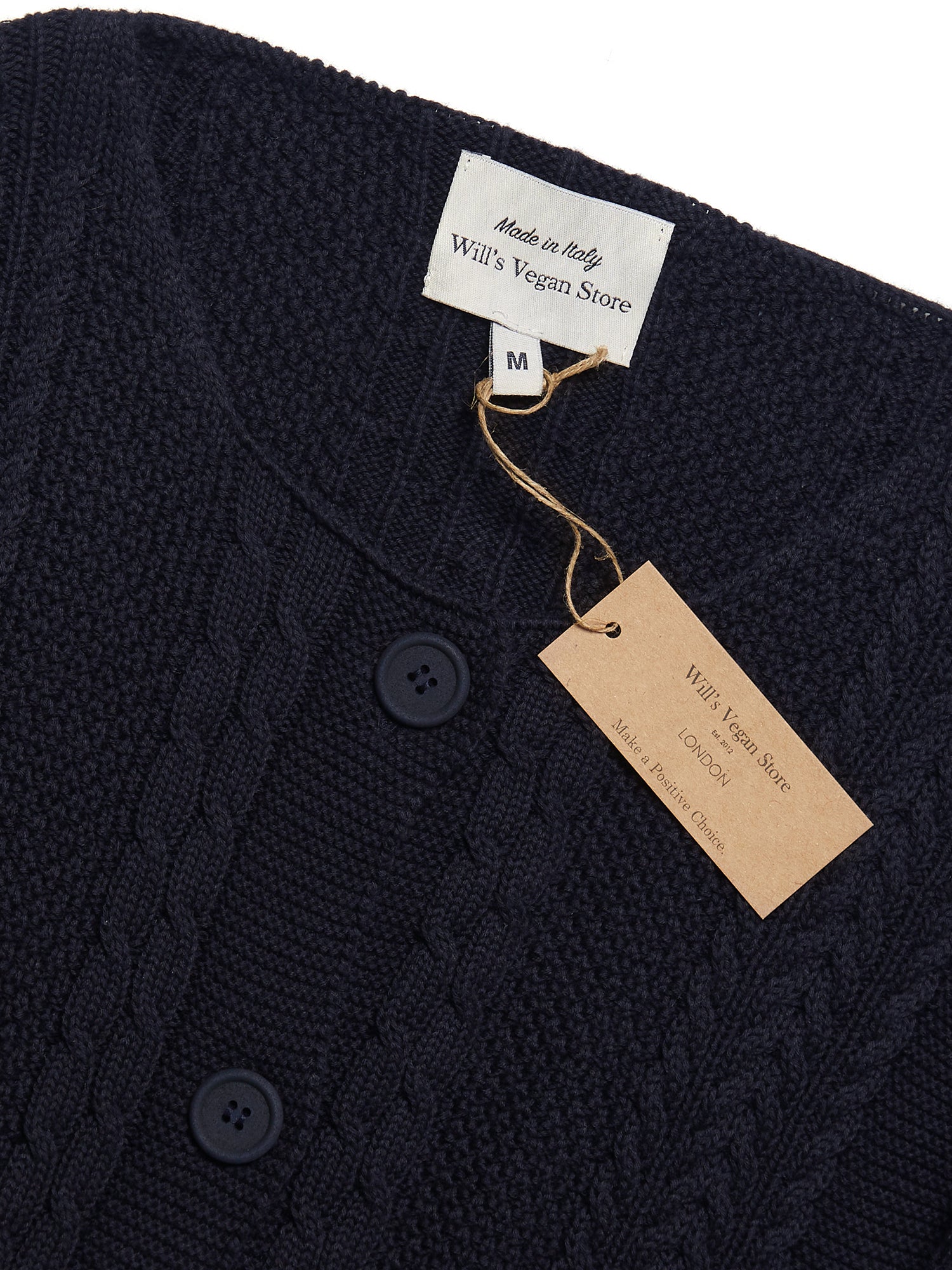 Vegan Women's Chunky Button Up Knited Cardigan | Will's Vegan Store