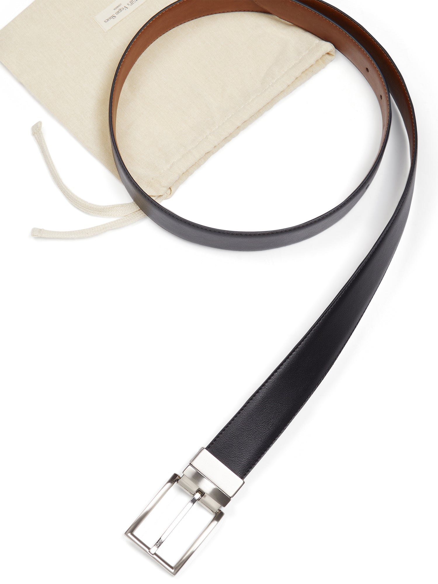 Vegan Men's 3 5cm Reversible Belt | Will's Vegan Store