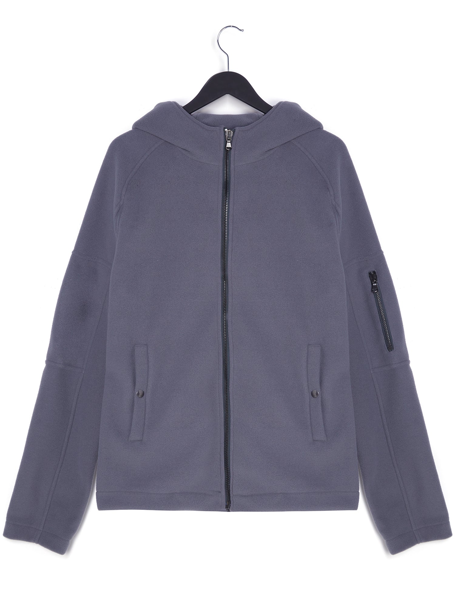 Vegan Men's Recycled Zip Through Hooded Fleece | Will's Vegan Store