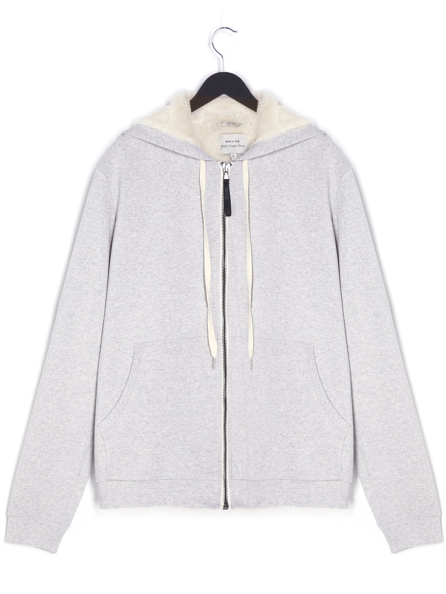 Men's Zip-Up Hoodie With Recycled Vegan Shearling Lining | Will's Vegan Store