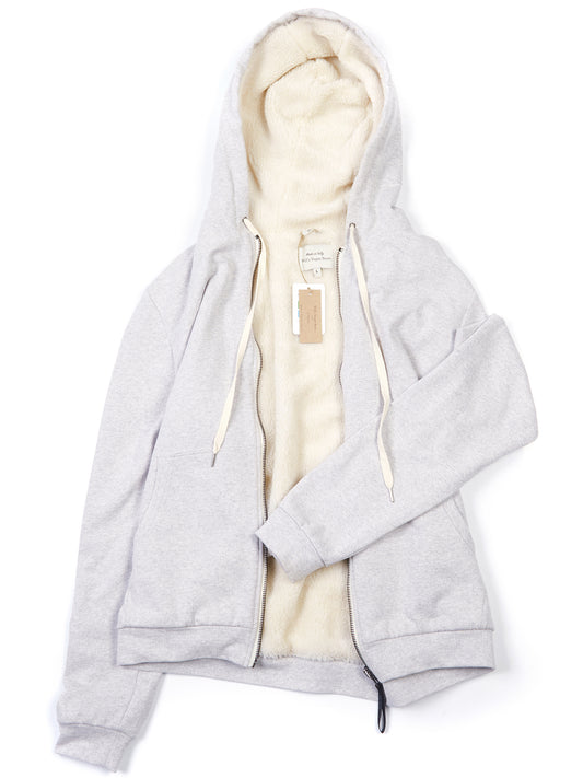 Zip Up Hoodie with Recycled Vegan Shearling Lining | Vegan Men's Sweats