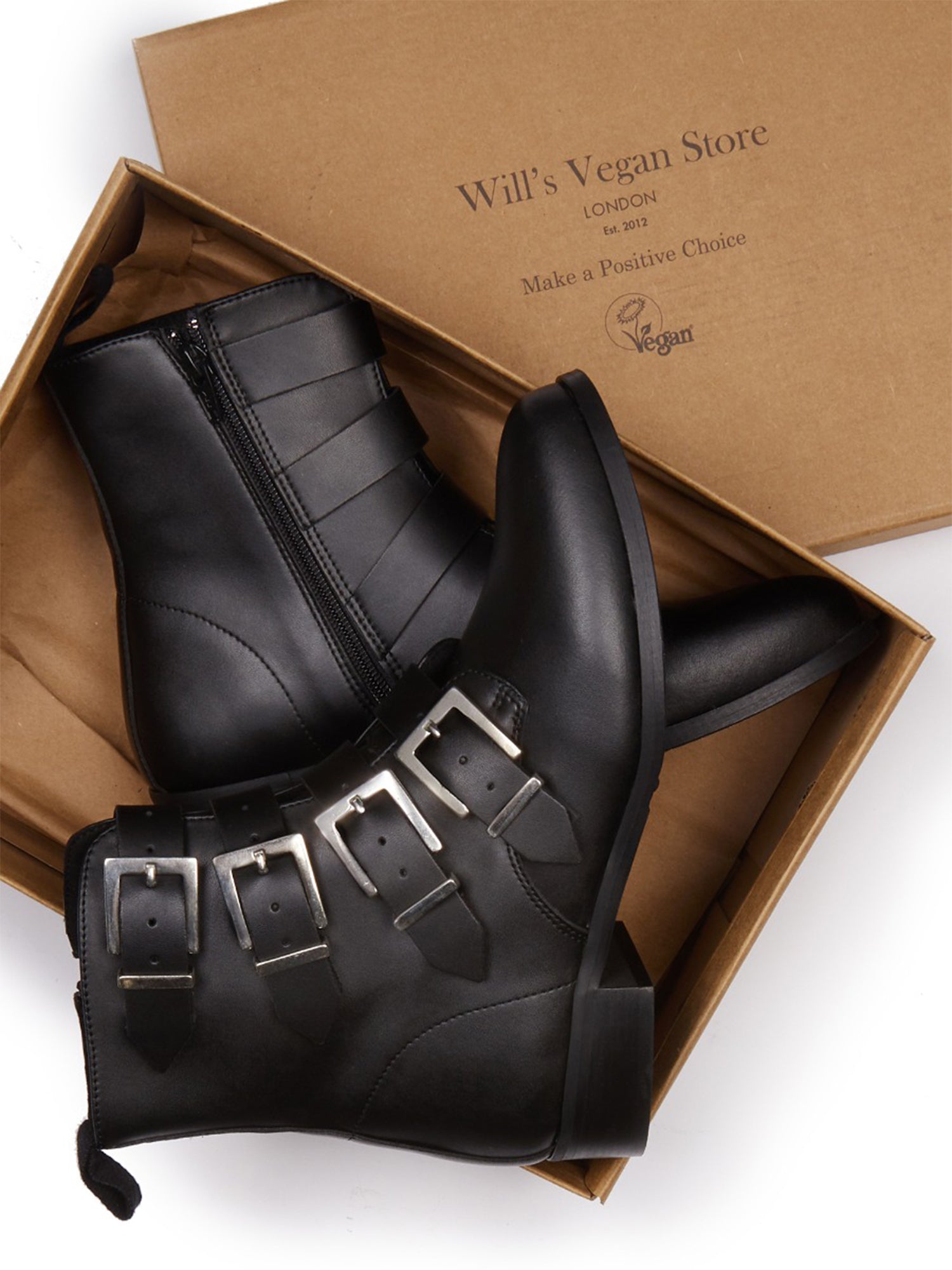 Women's buckle sale biker boots