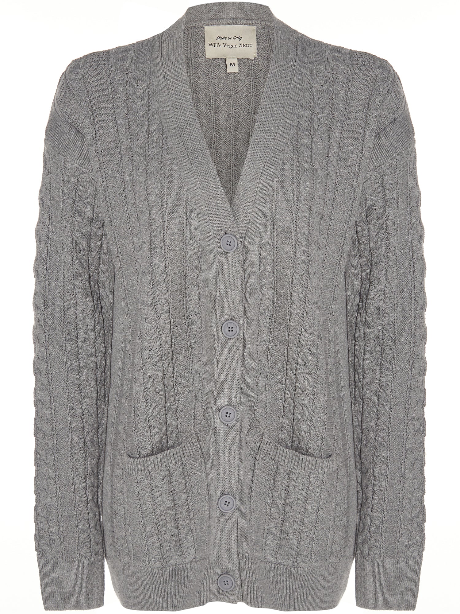 Vegan Women's Chunky Button Up Knitted Cardigan | Will's Vegan Store