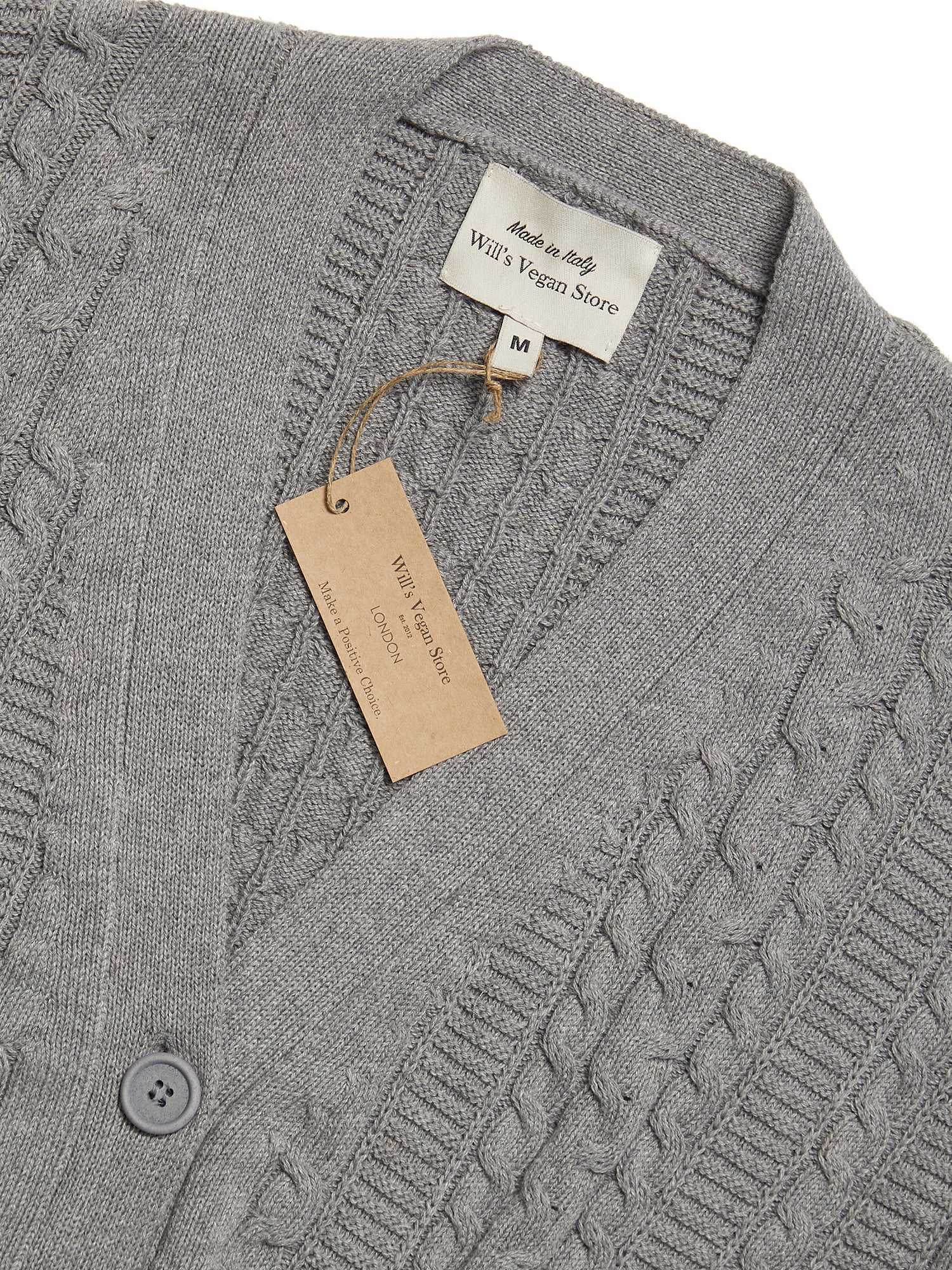 Vegan Women's Chunky Button Up Knitted Cardigan | Will's Vegan Store
